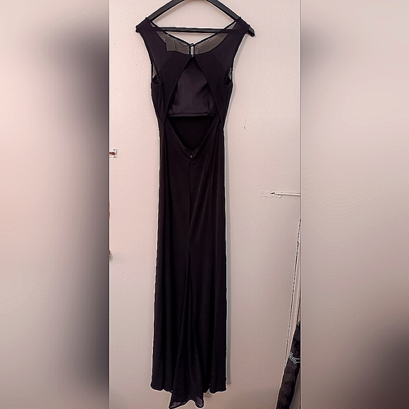 SEQUIN HEARTS OPEN BACK LONG GOWN 👗 🖤👌🏽 Size 9  EUC - Picture 3 of 9